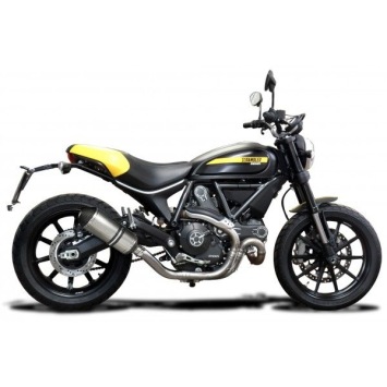 Delkevic slip-on kit X-Oval Titanium 260mm zonder e-keur - SCRAMBLER FULL THROTTLE (2015-2016)