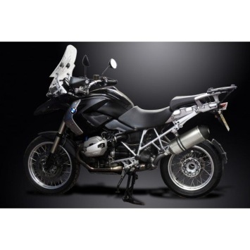 Delkevic slip-on kit X-Oval Titanium 343mm zonder e-keur - R1200GS (DOHC) (2010-2013)