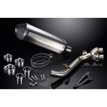 Delkevic slip-on kit X-Oval Titanium 343mm zonder e-keur - CB1000R/RA (2008-2017)