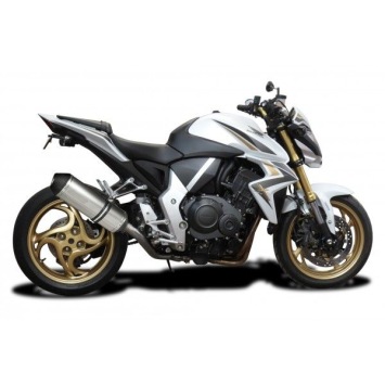 Delkevic slip-on kit X-Oval Titanium 343mm zonder e-keur - CB1000R/RA (2008-2017)