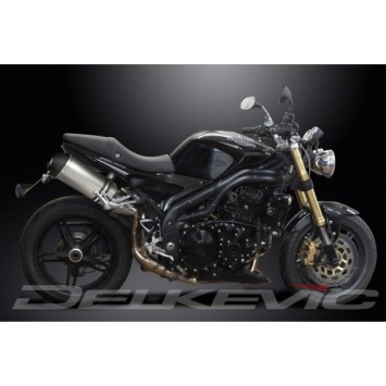 Delkevic slip-on kit X-Oval Titanium 260mm zonder e-keur - Speed Triple 1050 (2005-2010)