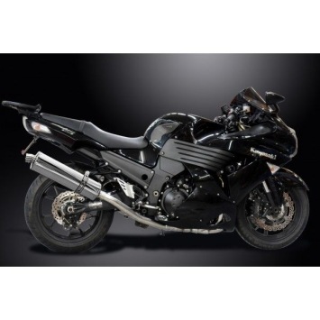 Delkevic volledig systeem Oval RVS 450mm zonder e-keur - ZZR1400 (2008-2011)