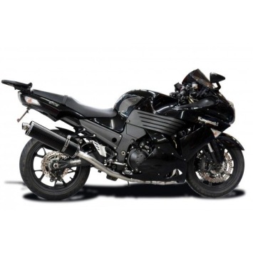 Delkevic volledig systeem Oval Carbon 450mm zonder e-keur - ZZR1400 (2008-2011)