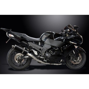 Delkevic Auspuffanlage Oval Carbon 350mm ohne EG-BE - ZZR1400 (2008-2011)