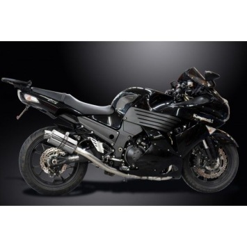 Delkevic volledig systeem Oval RVS 225mm zonder e-keur - ZZR1400 (2008-2011)