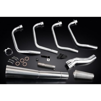 Delkevic volledig systeem Megaphone RVS 550mm zonder e-keur - GSX1100E (1979-1981)