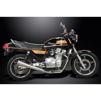 Delkevic volledig systeem Megaphone RVS 550mm zonder e-keur - GSX1100E (1979-1981)