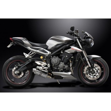Delkevic volledig systeem Oval RVS 225mm zonder e-keur - Street Triple (2017-2020)