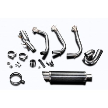 Delkevic volledig systeem Round Carbon 350mm zonder e-keur - Street Triple (2017-2020)