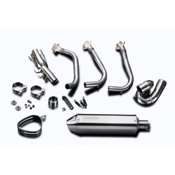 Delkevic volledig systeem Tri-Oval RVS 320mm zonder e-keur - Street Triple (2017-2020)