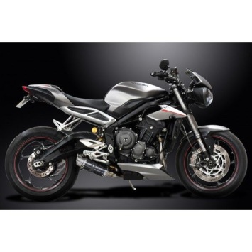 Delkevic volledig systeem Round Carbon 200mm zonder e-keur - Street Triple (2017-2020)