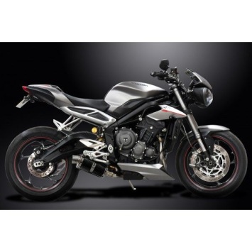 Delkevic volledig systeem Oval Carbon 225mm zonder e-keur - Street Triple (2017-2020)