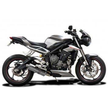 Delkevic volledig systeem Oval RVS 350mm zonder e-keur - Street Triple (2017-2020)
