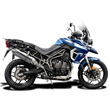 Delkevic volledig systeem Oval RVS 350mm - Tiger 800 2010-2019