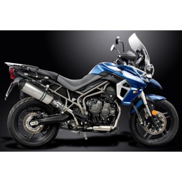 Delkevic volledig systeem Oval RVS 450mm zonder e-keur - Tiger 800 2010-2019