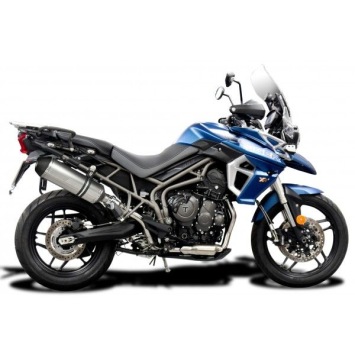 Delkevic volledig systeem Oval RVS 450mm zonder e-keur - Tiger 800 2010-2019