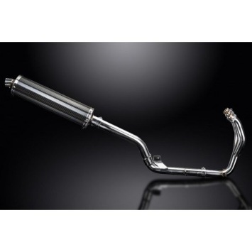 Delkevic Auspuffanlage Oval Carbon 450mm ohne EG-BE - Tiger 800 2010-2019