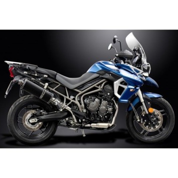 Delkevic volledig systeem Oval Carbon 350mm zonder e-keur - Tiger 800 2010-2019