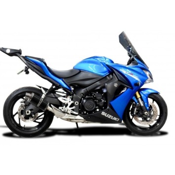 Delkevic volledig systeem Oval Carbon 225mm zonder e-keur - GSX-S1000F (2015-2020)