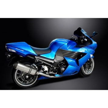 Delkevic slip-on kit X-Oval Titanium 343mm zonder e-keur - ZZR1400/ZX14 (2008-2011)