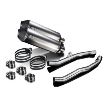 Delkevic slip-on kit X-Oval Titanium 343mm zonder e-keur - ZZR1400/ZX14 (2008-2011)