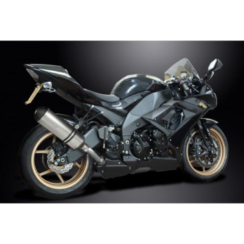 Delkevic slip-on kit X-Oval Titanium 343mm zonder e-keur - ZX-10R NINJA (2008-2010)