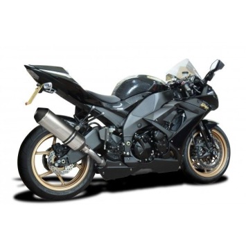 Delkevic slip-on kit X-Oval Titanium 343mm zonder e-keur - ZX-10R NINJA (2008-2010)