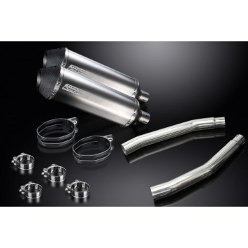 Delkevic slip-on kit X-Oval Titanium 343mm zonder e-keur - GSX1300R HAYABUSA (2008-2019)