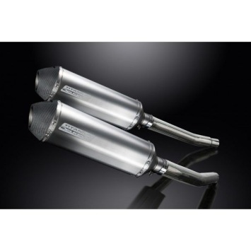 Delkevic slip-on kit X-Oval Titanium 343mm zonder e-keur - GSX1300R HAYABUSA (2008-2019)
