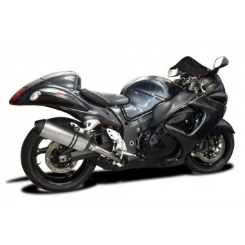 Delkevic slip-on kit X-Oval Titanium 343mm zonder e-keur - GSX1300R HAYABUSA (2008-2019)