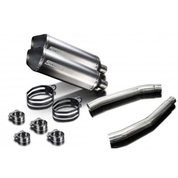 Delkevic slip-on kit X-Oval Titanium 343mm zonder e-keur - GSX1300R HAYABUSA (2008-2019)
