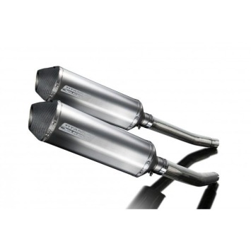 Delkevic slip-on kit X-Oval Titanium 343mm zonder e-keur - GSX1300R HAYABUSA (2008-2019)