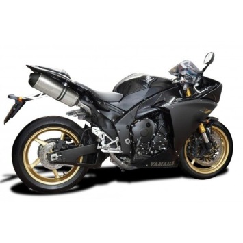 Delkevic slip-on kit X-Oval Titanium 343mm zonder e-keur - YZF-R1 (2009-2014)