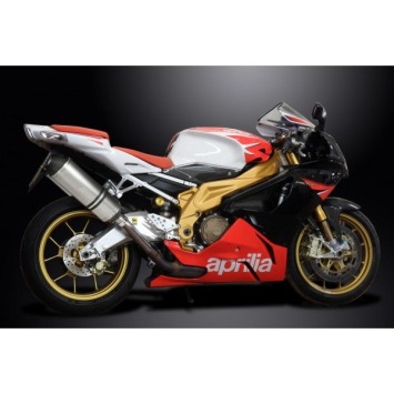 Delkevic slip-on kit X-Oval Titanium 343mm zonder e-keur - TUONO1000R/ FACTORY (2006-2010)