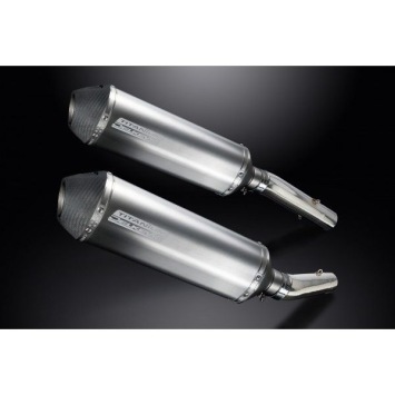 Delkevic slip-on kit X-Oval Titanium 343mm zonder e-keur - TUONO1000R/ FACTORY (2006-2010)