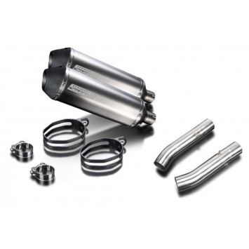 Delkevic slip-on kit X-Oval Titanium 343mm zonder e-keur - TUONO1000R/ FACTORY (2006-2010)
