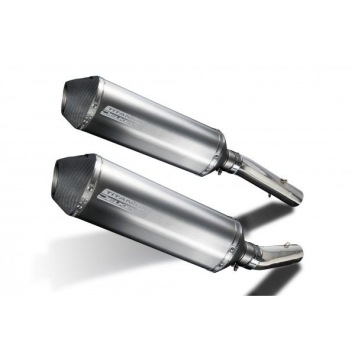 Delkevic slip-on kit X-Oval Titanium 343mm zonder e-keur - TUONO1000R/ FACTORY (2006-2010)