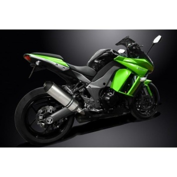 Delkevic slip-on kit X-Oval Titanium 343mm zonder e-keur - Z1000SX (2010-2013)