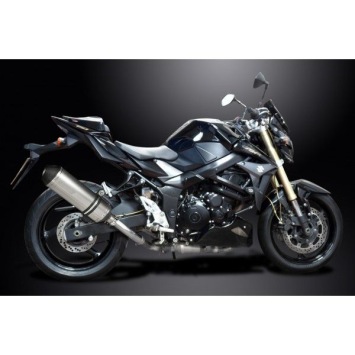 Delkevic slip-on kit X-Oval Titanium 343mm zonder e-keur - GSX-S750 (2015-2019)