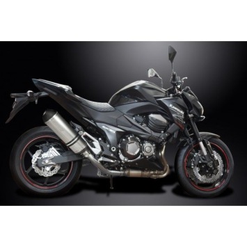 Delkevic slip-on kit X-Oval Titanium 343mm zonder e-keur - Z800 (2013-2016)