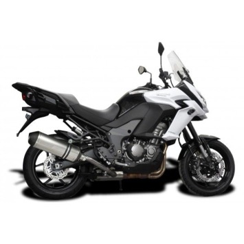 Delkevic slip-on kit X-Oval Titanium 343mm zonder e-keur - KLZ1000 1000 VERSYS (2015-2018)