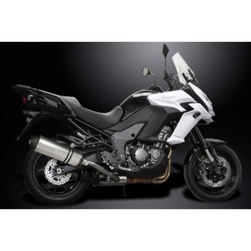 Delkevic slip-on kit X-Oval Titanium 343mm zonder e-keur - KLZ1000 1000 VERSYS (2015-2018)