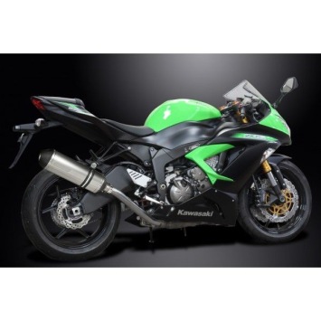 Delkevic slip-on kit X-Oval Titanium 343mm zonder e-keur - ZX-6R NINJA (2009-2017)
