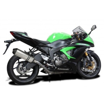 Delkevic slip-on kit X-Oval Titanium 343mm zonder e-keur - ZX-6R NINJA (2009-2017)