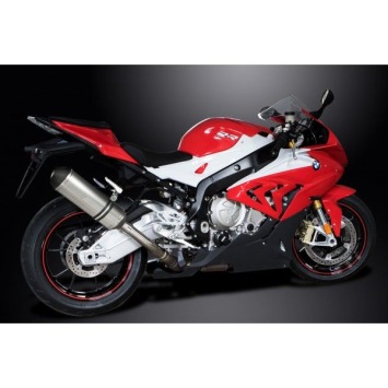 Delkevic slip-on kit X-Oval Titanium 343mm zonder e-keur - S1000RR (2015-2016)