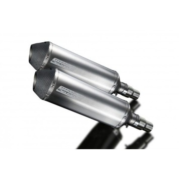 Delkevic slip-on kit X-Oval Titanium 343mm zonder e-keur - Speed Triple R 1050 (2012-2016)