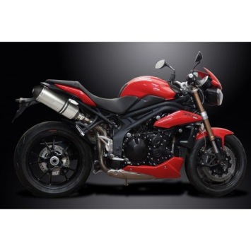 Delkevic Slip-on Kit X-Oval Titanium 343mm ohne EG-BE - Speed Triple 1050 (2005-2010)