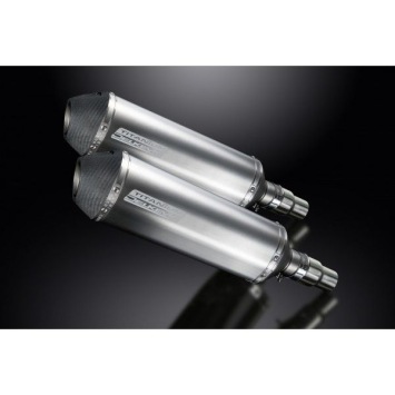 Delkevic Slip-on Kit X-Oval Titanium 343mm ohne EG-BE - Speed Triple 1050 (2005-2010)