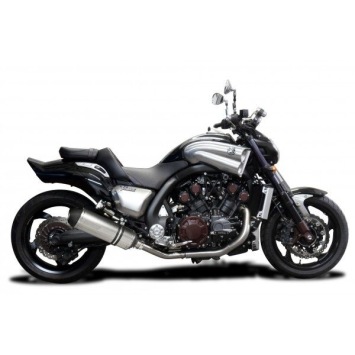 Delkevic slip-on kit X-Oval Titanium 343mm zonder e-keur - V-Max 1700 (2009-2016)