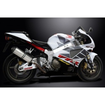 Delkevic slip-on kit X-Oval Titanium 343mm zonder e-keur - VTR1000SP2 (2002-2010)